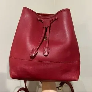 Coach | Bags | Vintage Coach Large Red Leather Daypack 
